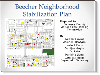 Slides from Beecher Neighborhood Stabilization Plan