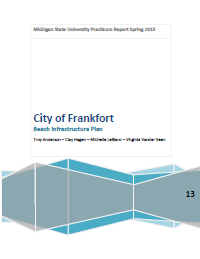 Report for 2013: City of Frankfort Beach Infrastructure Plan 