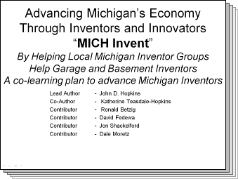 Slides from Advancing Michigan's Economy through Inventors and Innovators