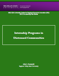 Report for 2012: Internship Programs in Distressed Communities 