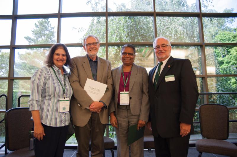 Photo of Summit Higher Ed. Panel: Zenia Kotval, Robin Boyle, June Manning Thomas, and Rex LaMore